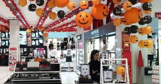 halloween decoration in retail store