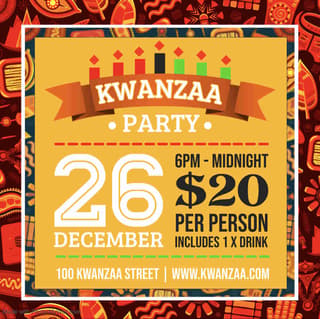 kwanzaa party poster