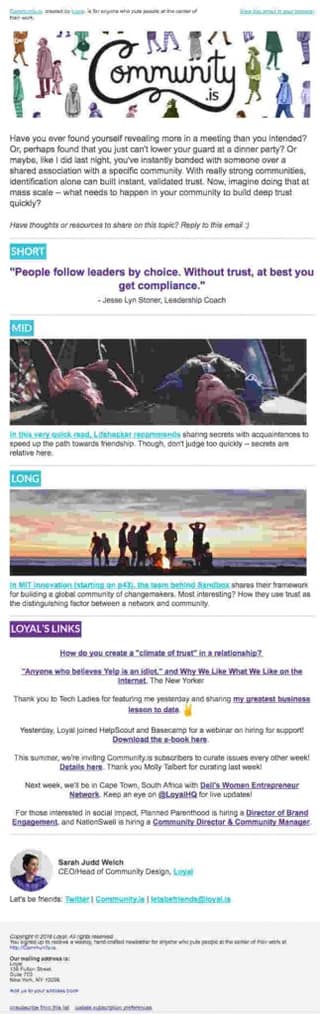 email marketing example