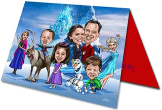 cartoon holiday cards