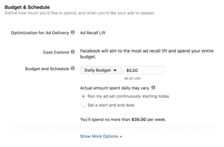 Facebook advertising tool