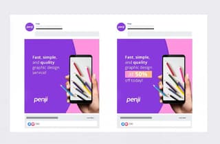 example of Penji facebook ad