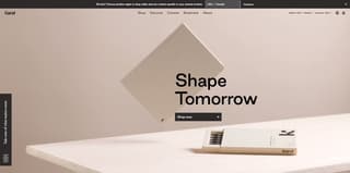 Homepage design example