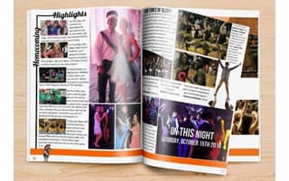 yearbook layout example with a magazine-like template