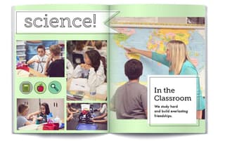 yearbook layout example with cool graphics