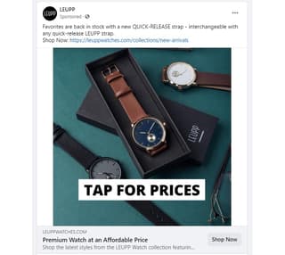 Facebook ad design example
