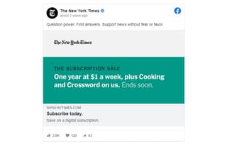 Facebook ad design example