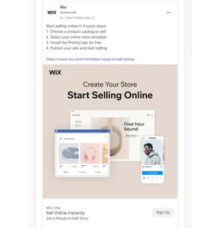 Facebook ad design example