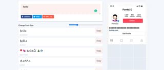 page to get fonts for instagram