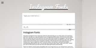 page to get fonts for instagram