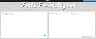 page to get fonts for instagram
