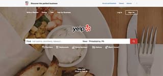 Yelp homepage