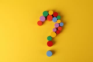 A question mark made of circular objects

clickbait titles