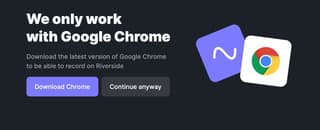 Riverside.fm Chrome warning