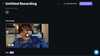 Riverside.fm recording menu