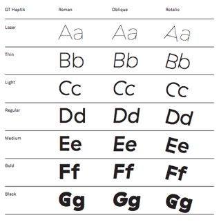 Example of GT Haptik typeface