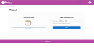 Blubrry welcome page screenshot