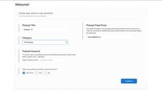 Create a new podcast Blubrry screenshot