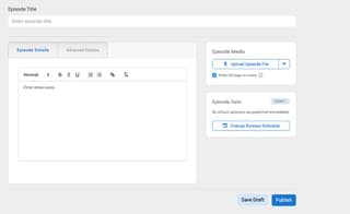 Episode upload details editor screenshot