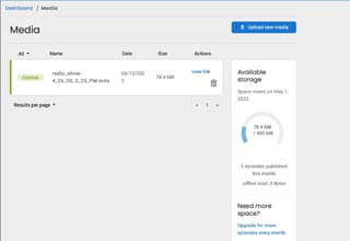 Media tab screenshot