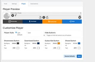 Customize Blubrry podcast player