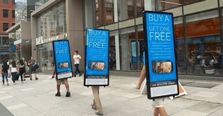 Walking advertisements
Walking ads