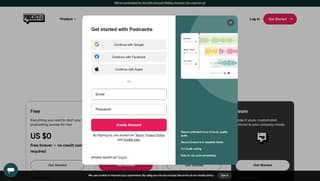 Signup menu