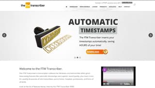 FTW Transcriber website screenshot