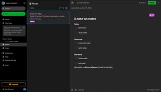 Evernote note editor screenshot