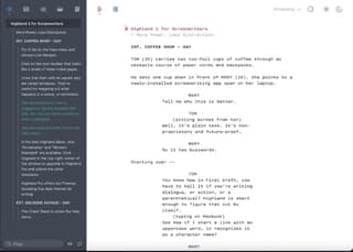 Highland 2 sample screenplay