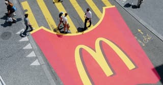 mcdonalds ambient advertising on crosswalk