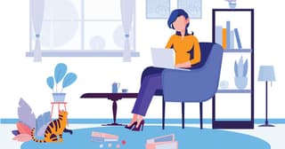 illustration of person working