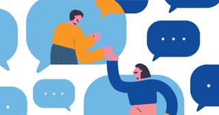 illustration of 2 people