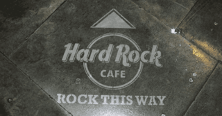 hard rock cafe reverse graffiti example