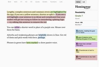 Hemingway app for writers home page screenshot