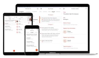 Story Planner apps on MacBook, iPad, and mobile