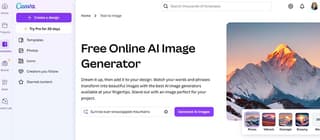 Canva free AI image generator
