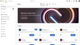 Screenshot of Adobe Creative Cloud SaaS dashboard