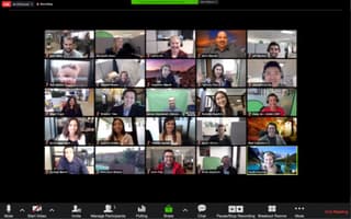 Screenshot of a Zoom call