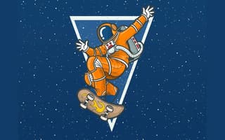 astronaut on a skateboard illustration by penji