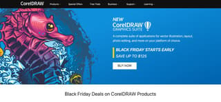 CorelDRAW Black Friday deals site screenshot
