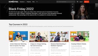 Domestika Black Friday 2022 landing page screenshot