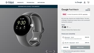 Product page design for Fitbit Google Pixel Watch