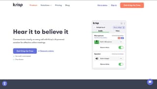 Krisp website screenshot