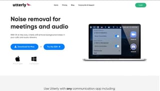 Screenshot of Utterly's website