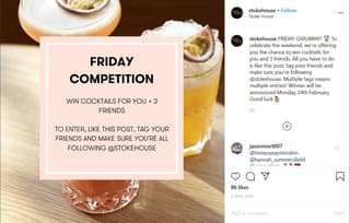 bar social media marketing example