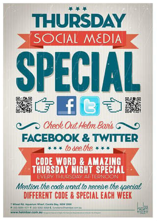 bar social media marketing example