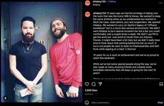 bar social media marketing example