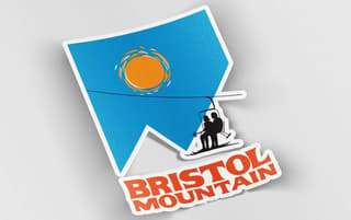 sticker bristol mountain sun ski
