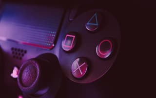 Playstation controller closeup